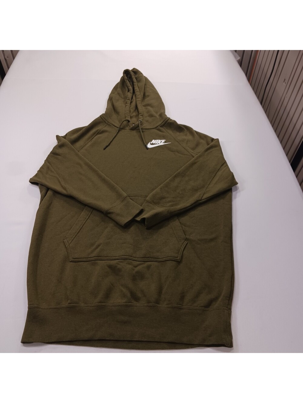 Nike 930895-396 Women's Green NSW Rally Drawstring Hoodie Dress Rib Size Small